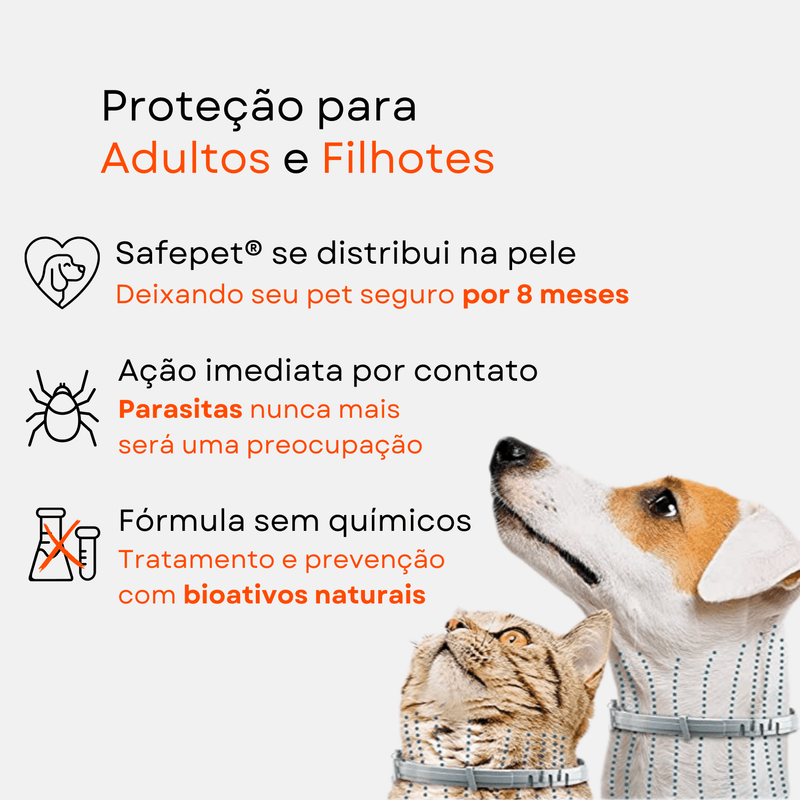 Colar Anti Pulgas e Carrapatos - Smart tech